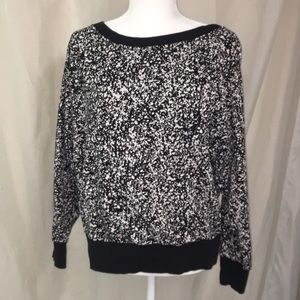 Reebok black and white speckled xl sweatshirt